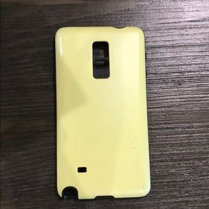 Used Spigen Samsung Galaxy Note 4 case in yellow
